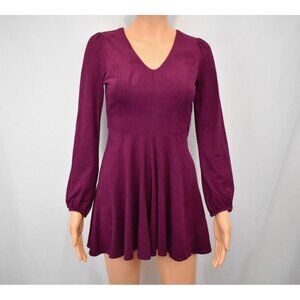 Alter'd State Faux Suede Romper Womens Small Romantic Boho Fairy Balloon Sleeves